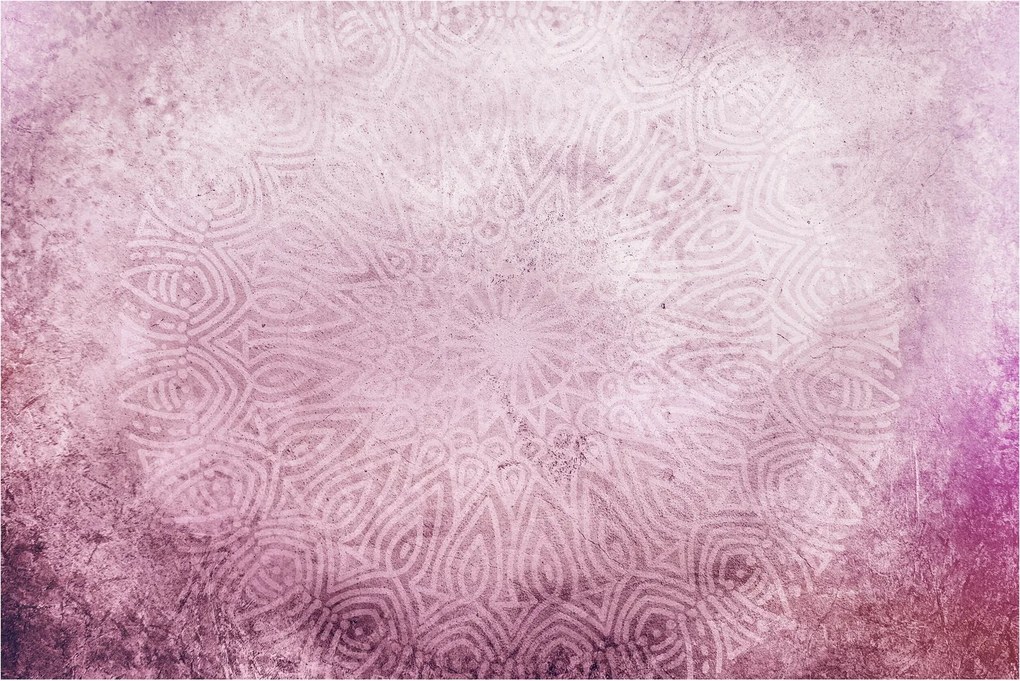 Tablou - Mandala pe zid roz (90x60 cm)