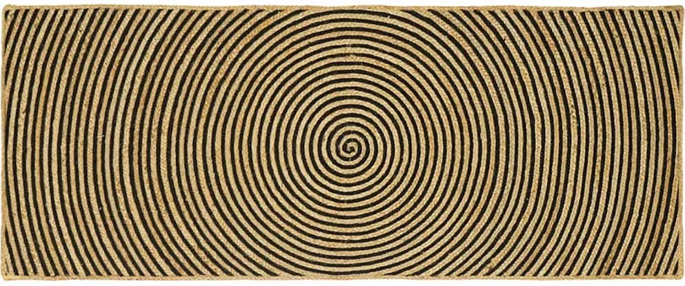 vidaXL Covor Natural și Negru 80 x 200 cm Iută