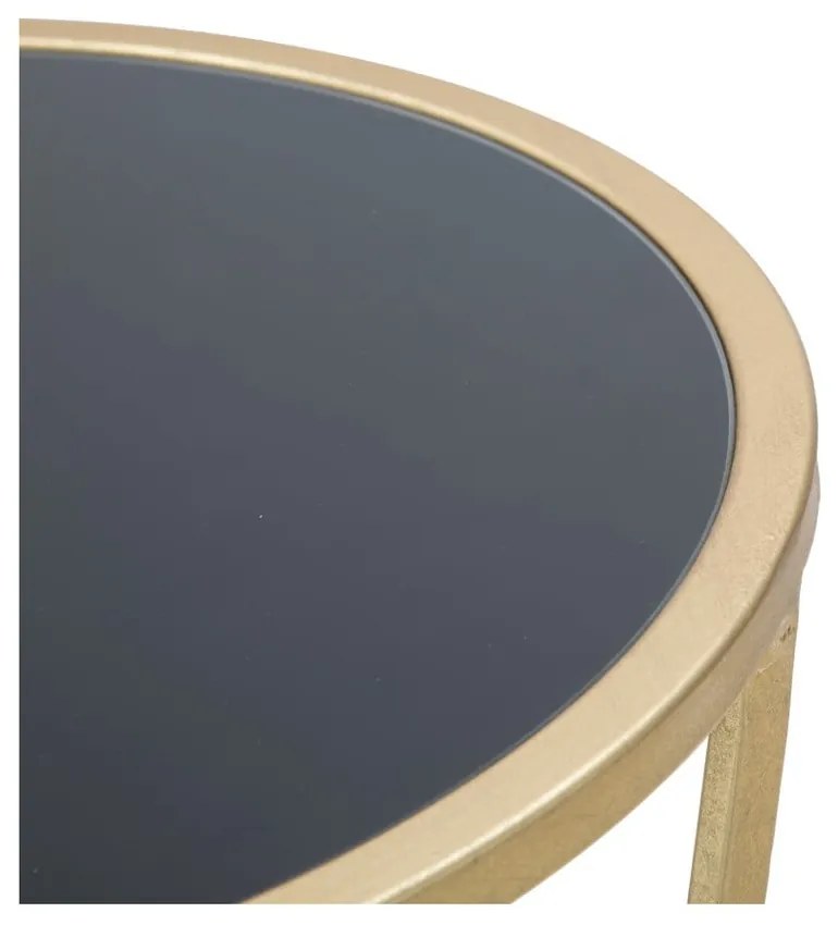 Masă auxiliară Mauro Ferretti Glam Simple, înălțime 75 cm, negru - auriu