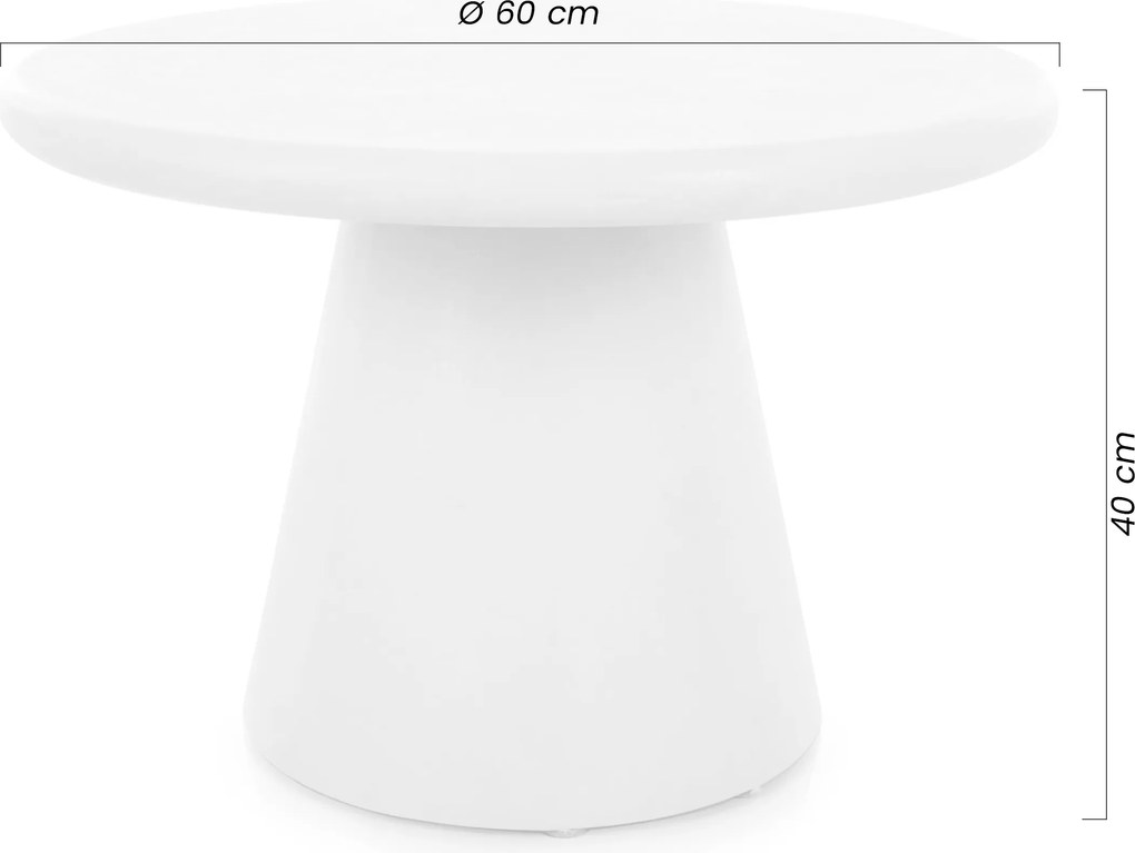 Măsuță de cafea rotundă Clav 60 cm - gri deschis