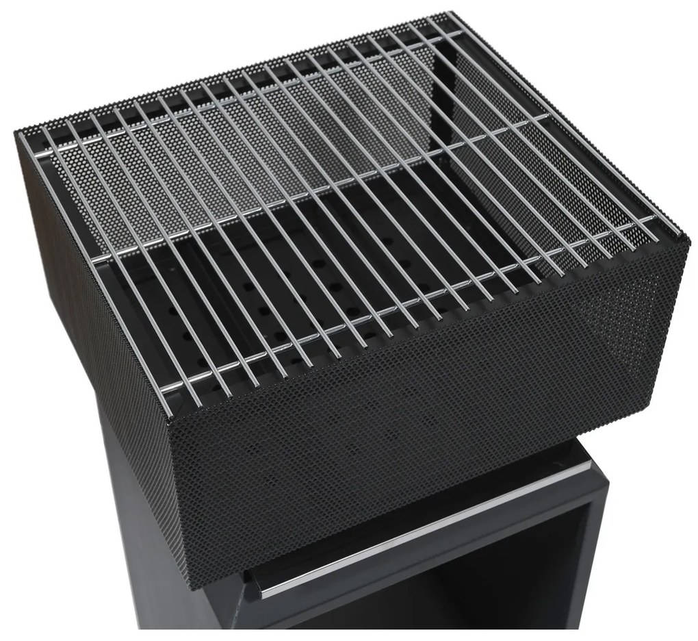 Cattara Focar portabil cu grilă Cube, 74 cm