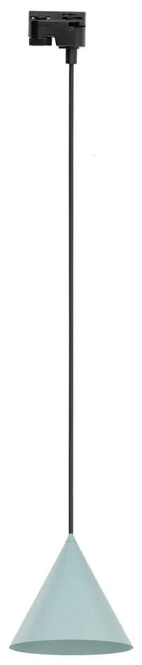 Lustră pe cablu pentru sistem de șină CONO 1xE27/15W/230V negru/verde-mentă