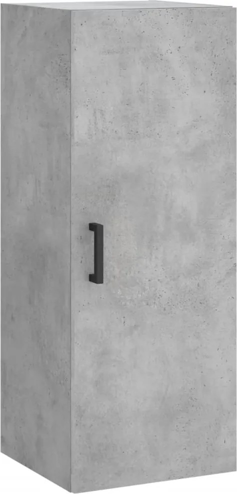 vidaXL Dulap montat pe perete, gri beton, 34,5x34x90 cm