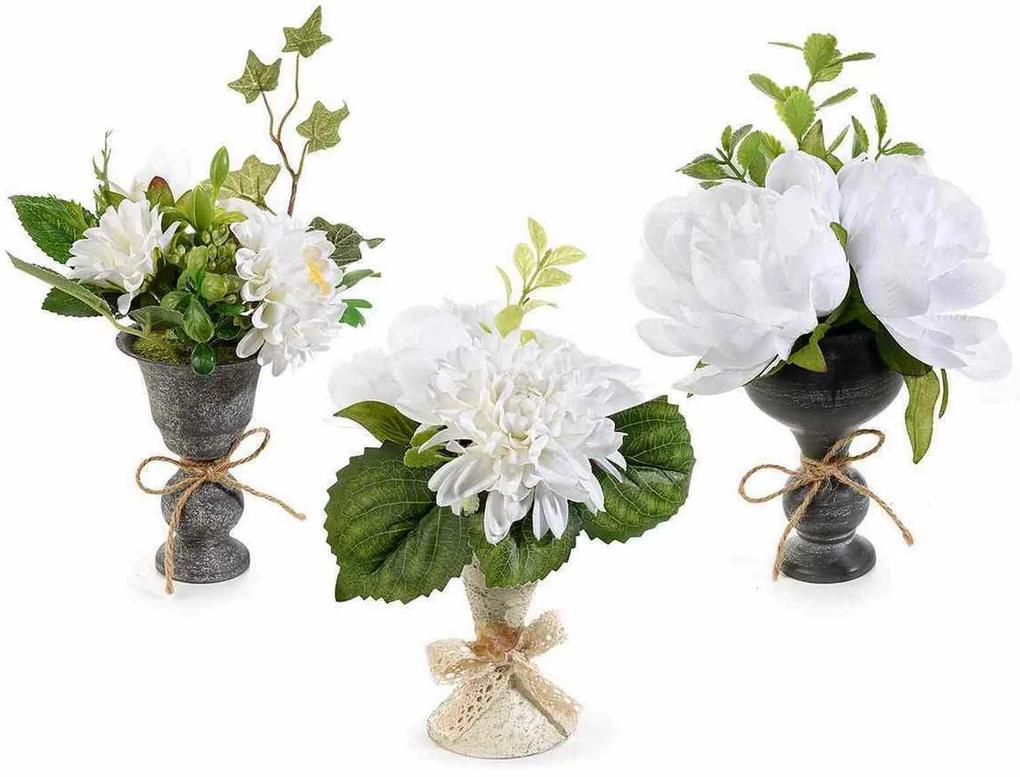 Set 3 vaze cu flori artificiale 16x24 cm