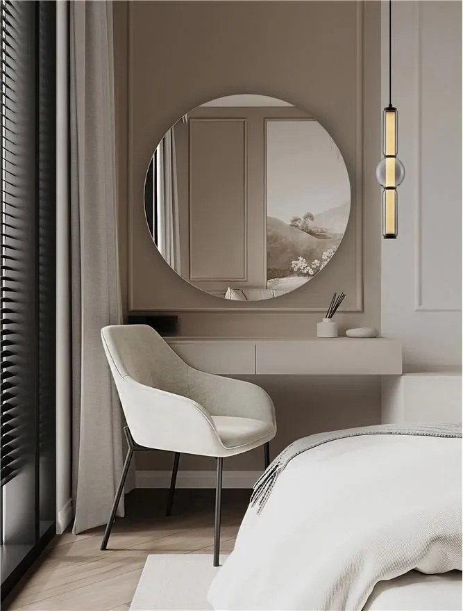 Pendul LED modern, Metal, Negru, Sticla, Fumurie, Ulon
