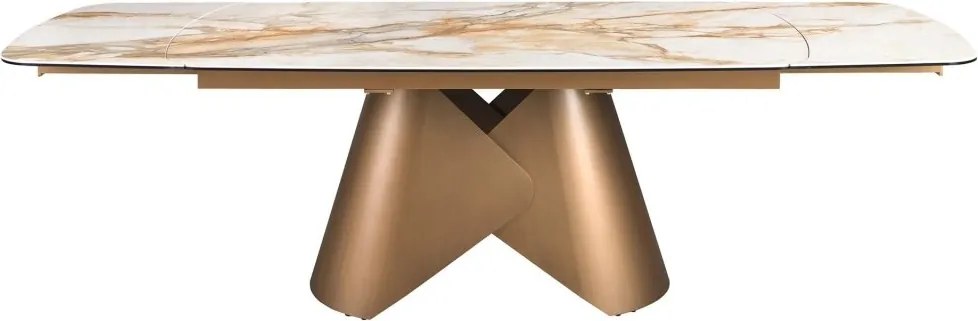 Masa extensibila design LUX Porcelain Marble 180-270cm