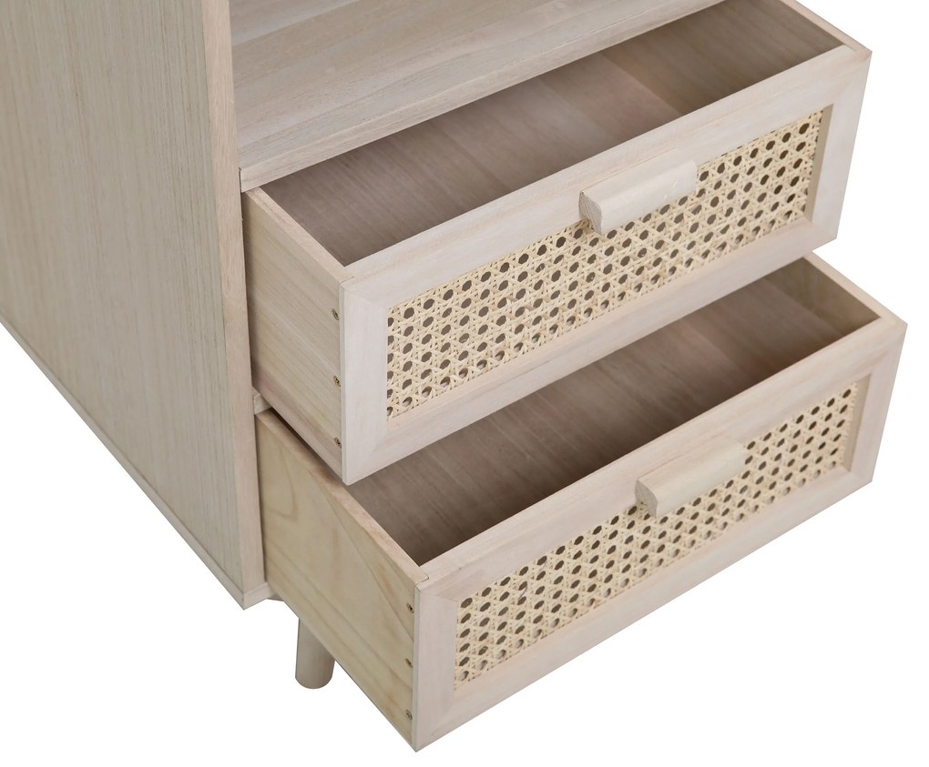 Comoda din MDF cu impletitura din ratan 42x36 cm