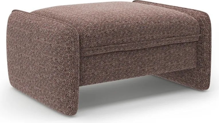 Taburet maro cu tapițerie din chenille Georgia – Micadoni