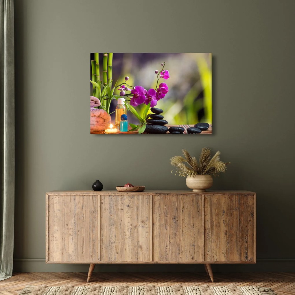 Tablou - spa and stones (90x60 cm)
