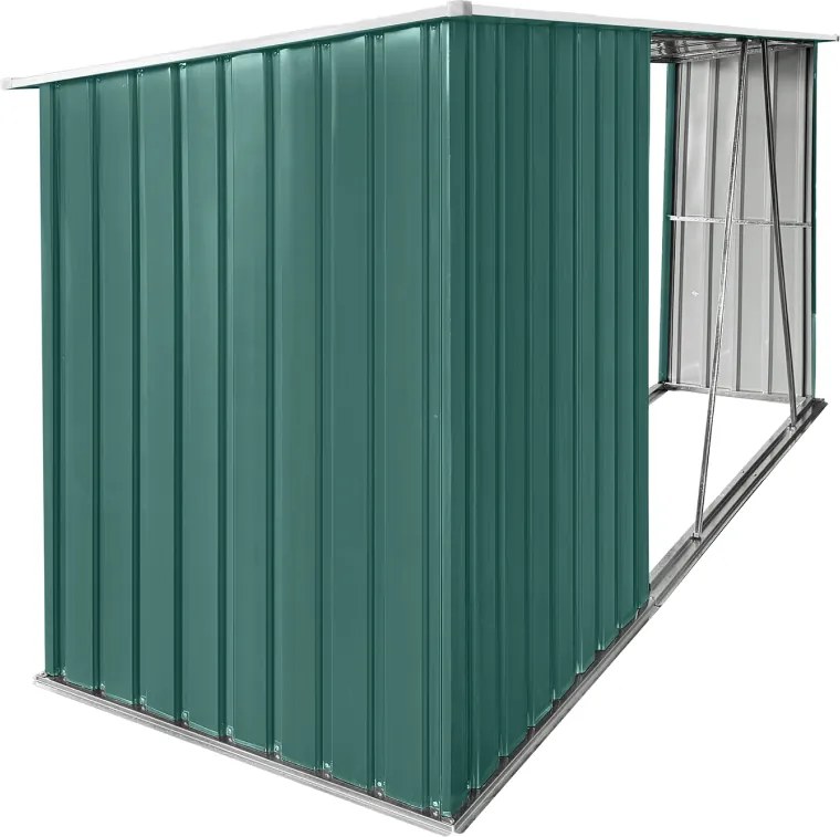 şopron din lemn cu şopron, 270x104x159 cm, verde închis, ARPOL TYP 2