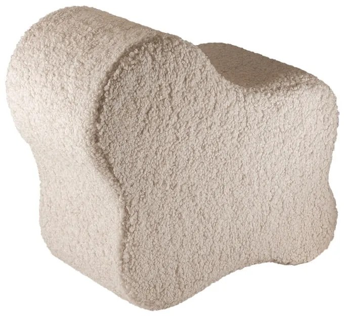 Puf de copii maro deschis cu tapițerie din țesătură bouclé Cloud – Wigiwama