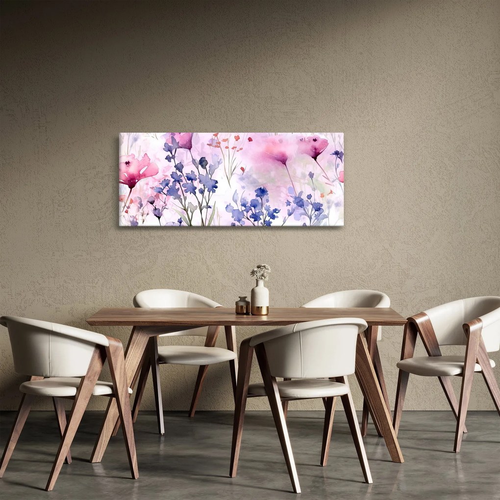 Tablou - Acuarelă pajiște (120x50 cm)