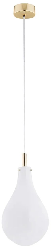 Pendul sticla design decorativ OAKLAND alb/auriu