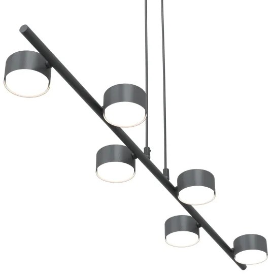 Lustră pe cablu SORA 6xGX53/12W/230V negru