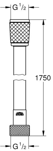 GROHE 28745002 - Furtun de duș VITALIOFLEX COMFORT 1750 mm