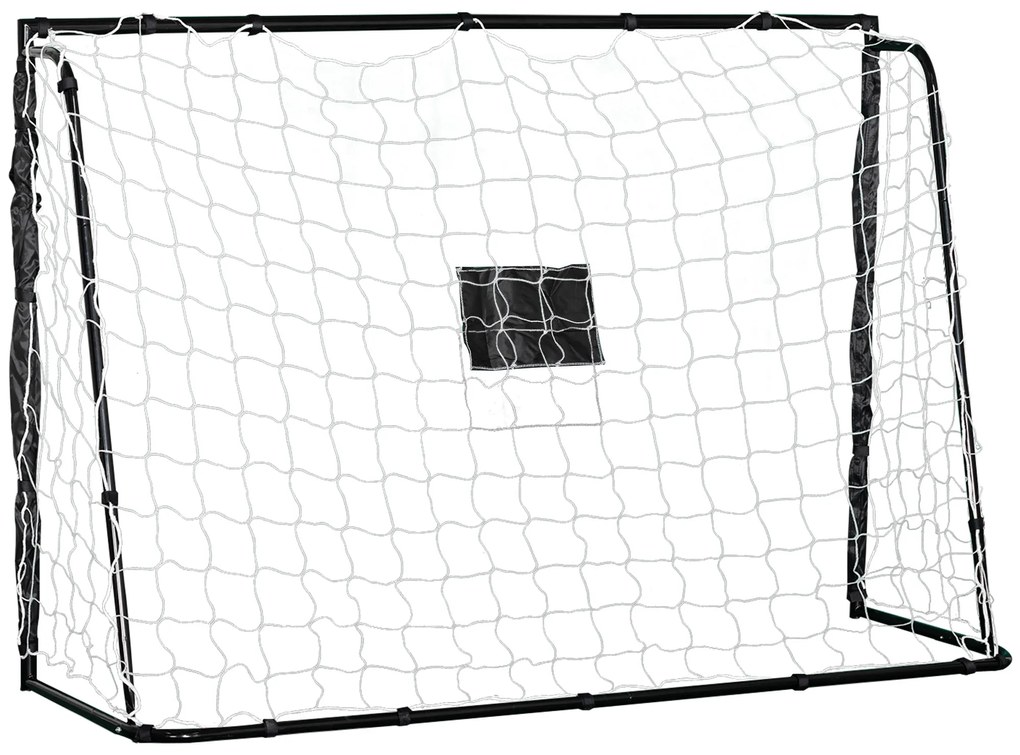 HOMCOM But de fotbal poarta de fotbal structura metal plasa PE cuie & unelte incluse dim. 186L x 62l x 123H cm negru alb | Aosom Romania