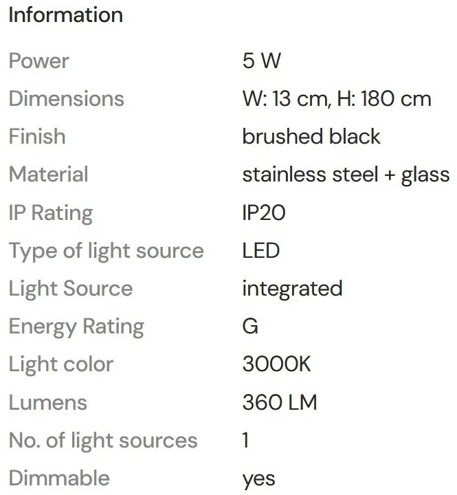 Lustra/Pendul LED dimabil decorativ Vetro negru