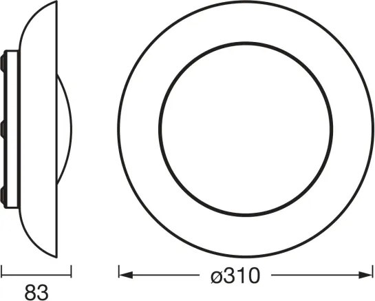 Osram -LED Lampă de tavan dimabilă PLATE LED/19W/230V Ø 31 cm roz