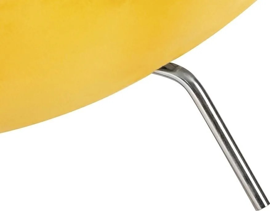 Fotoliu Egg Classic Velvet 77x73x106 cm - galben, catifea, bază din aluminiu