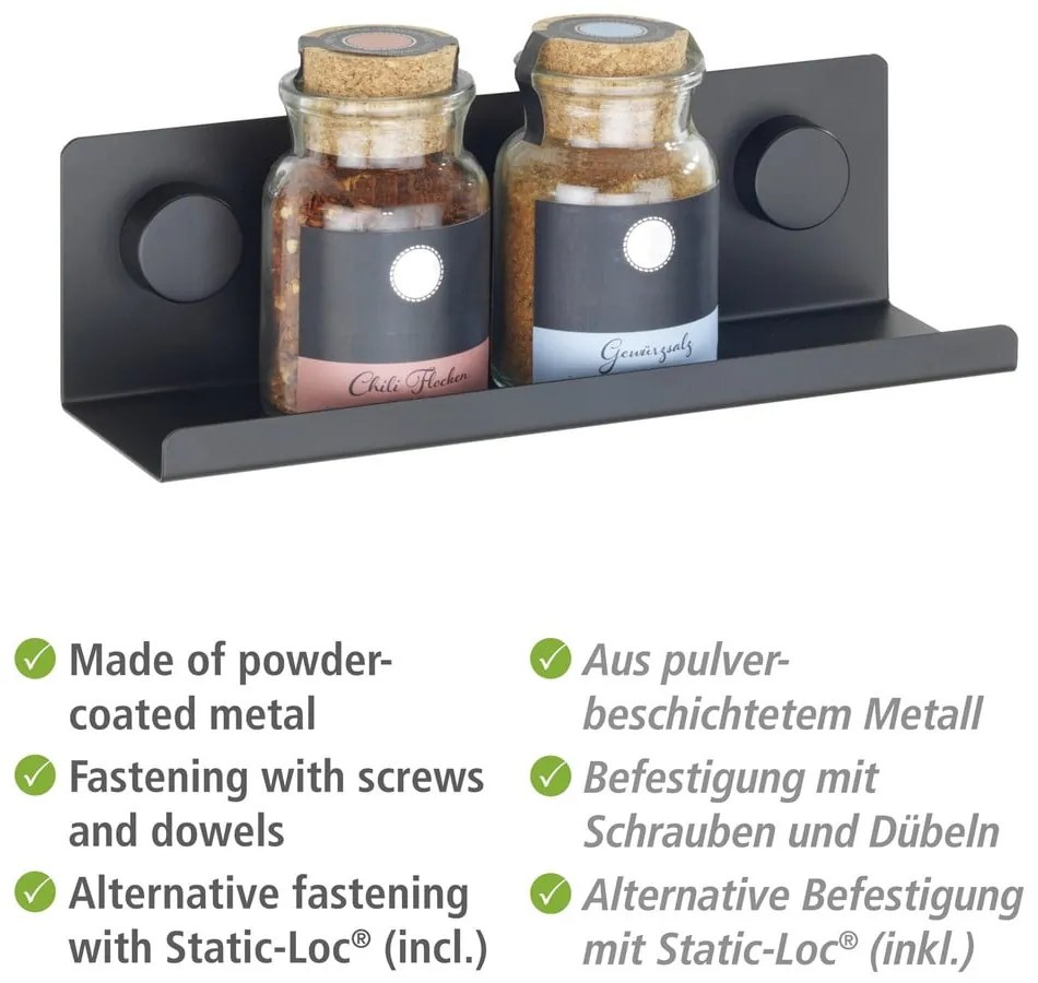 Organizator pentru mirodenii autoadeziv din metal Jet – Wenko