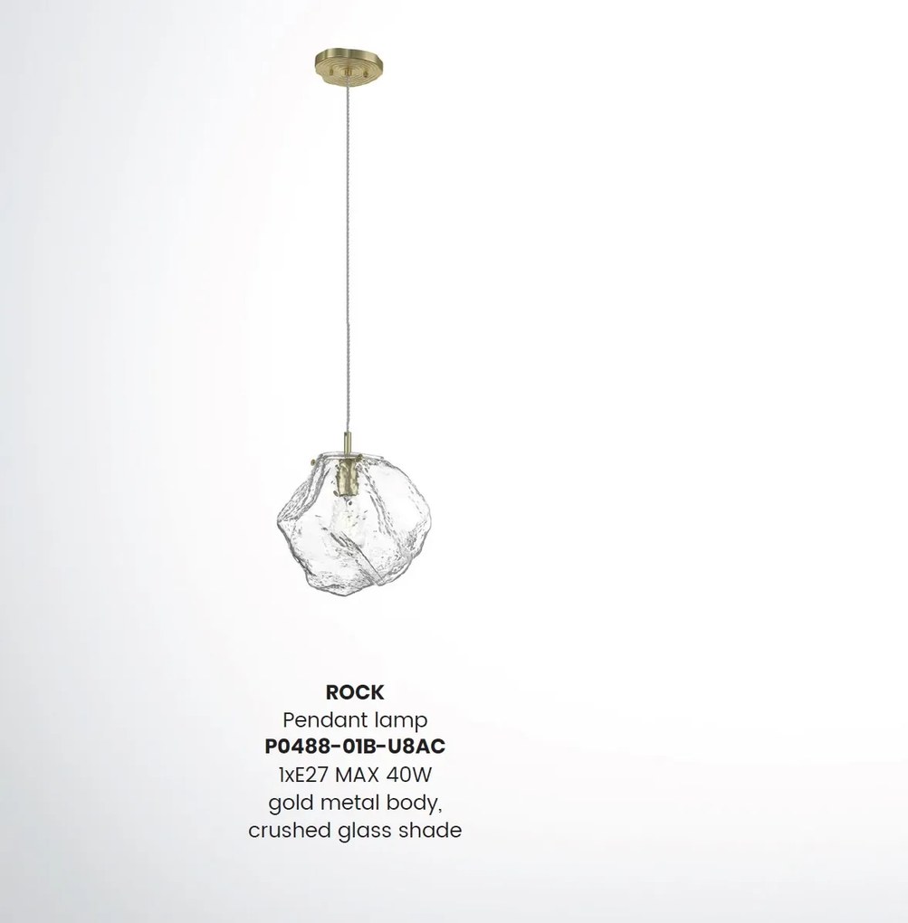 Pendul modern design decorativ original ROCK II auriu