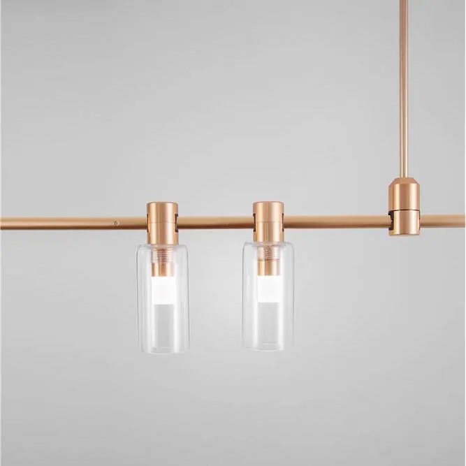 Sistem tubular magnetic-decorativ GRAMMI 03 H-75cm, auriu satinat