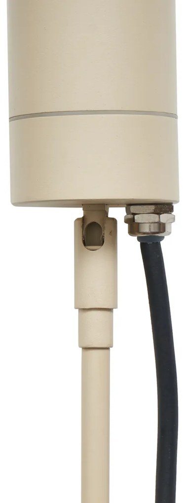 Spot cu țăruș crem GU10 50mm reglabil IP44, inclusiv cablu și ștecher - Solo