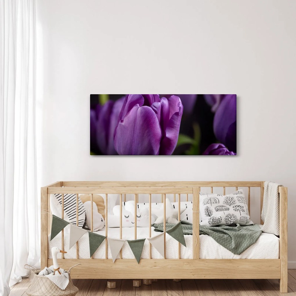 Tablou cu flori de lalele (120x50 cm)