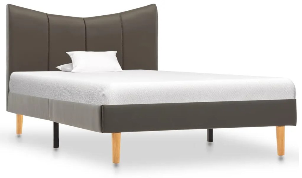 288522 vidaXL Cadru de pat, antracit, 90 x 200 cm, piele ecologică