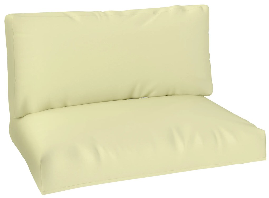Outsunny Perne de paletă exterior 2 locuri perne de șezut pentru paletă euro lavabile 120 x 80 cm și 120 x 45 cm, bej | Aosom Romania