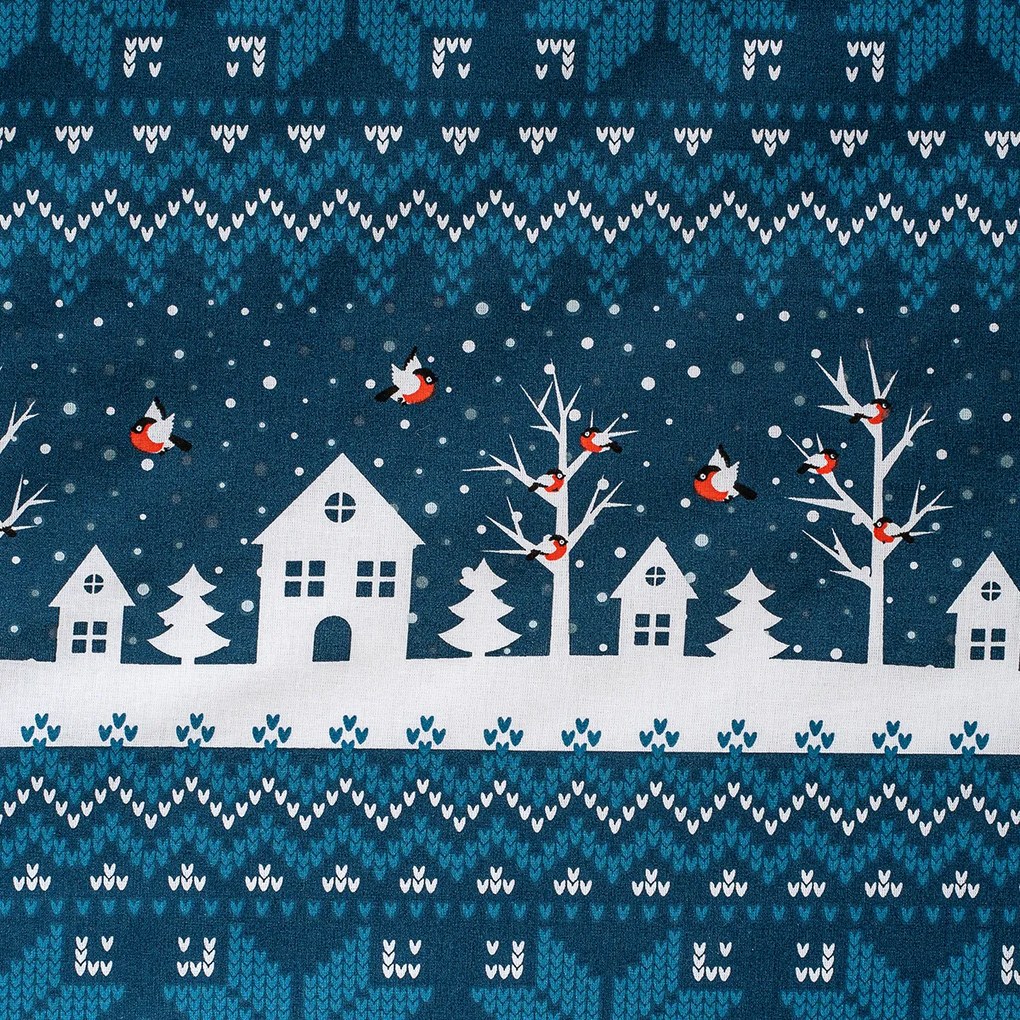 Lenjerie de pat 4Home Winter village, din bumbac, 140 x 220 cm, 70 x 90 cm