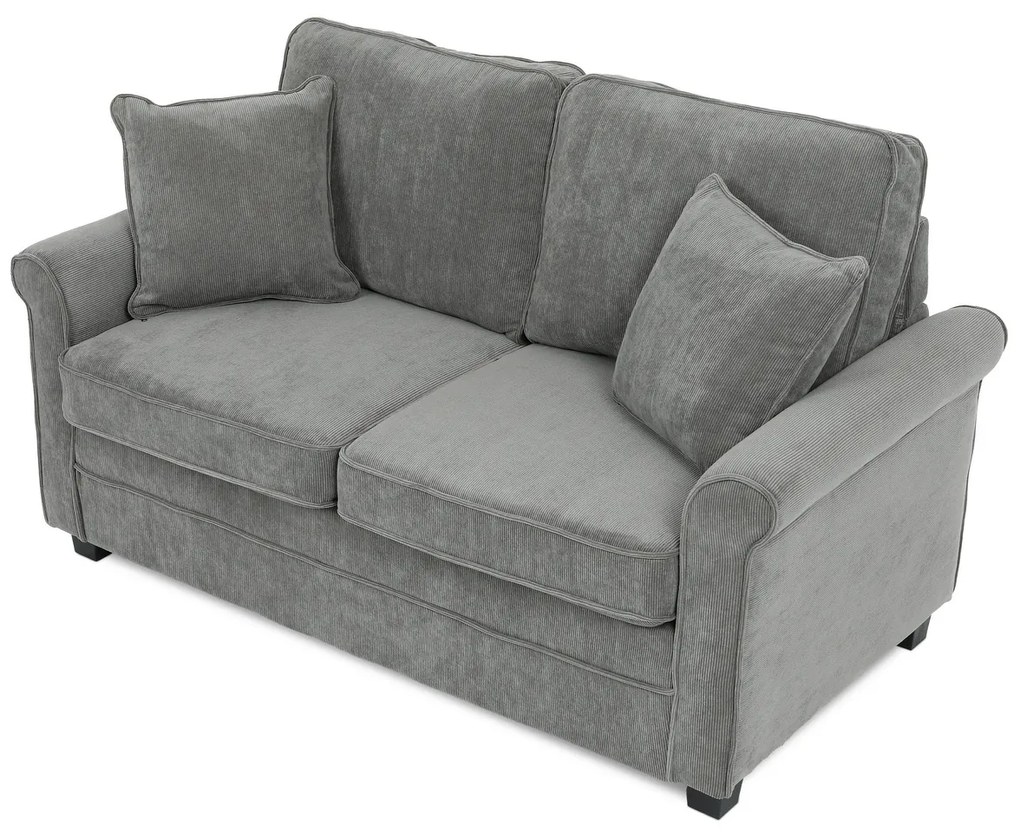 Canapea cu două locuri ASB-4170 GREY2, manșetă,gri
