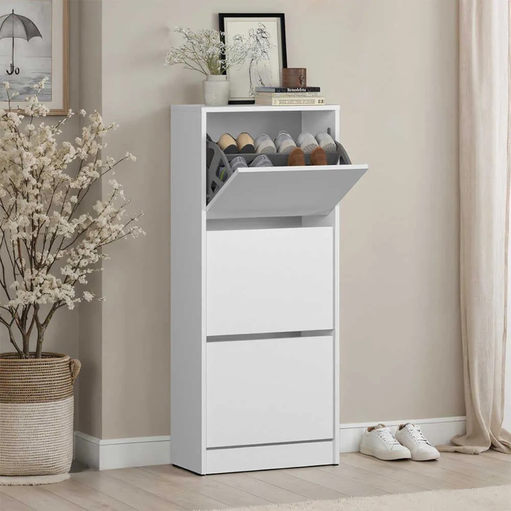 Pantofar Adore Slim, 3 compartimente, capacitate 12 perechi incaltaminte, 51 x 119 x 26 cm