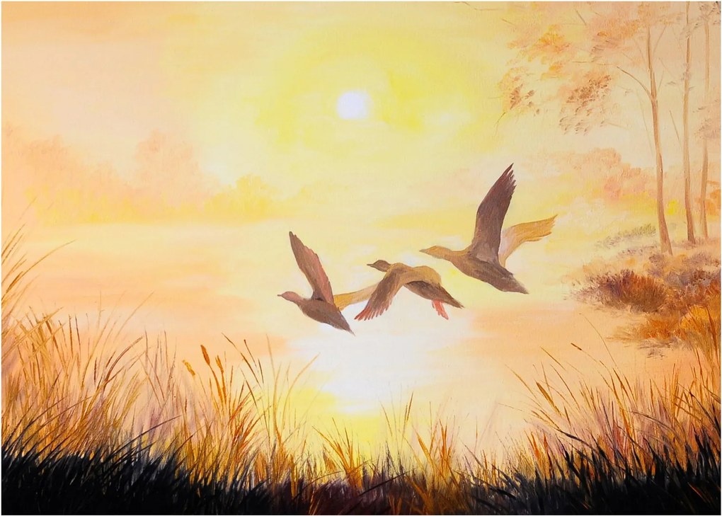 Tablou - Macarale la apus de soare (70x50 cm)