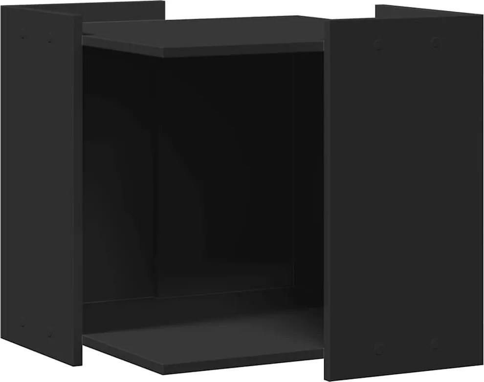 vidaXL Cutie litieră pisici negru 53x53x51 cm lemn prelucrat