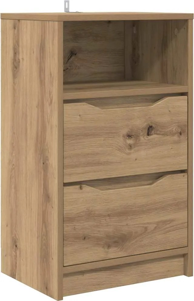 vidaXL Noptieră Stejar Artizanal 40 x 30 x 467 cm Lemn compozit