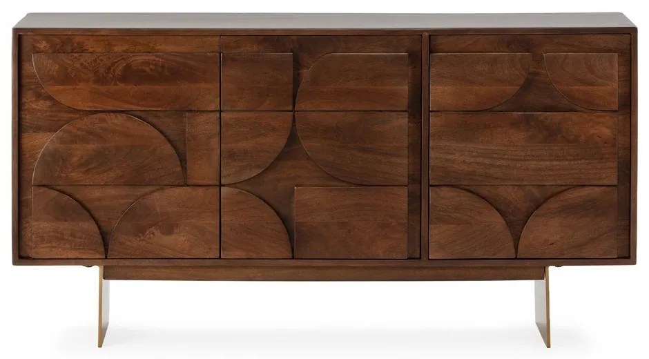 Comodă maro din lemn de mango 145x76x40 cm Trisha – MOME