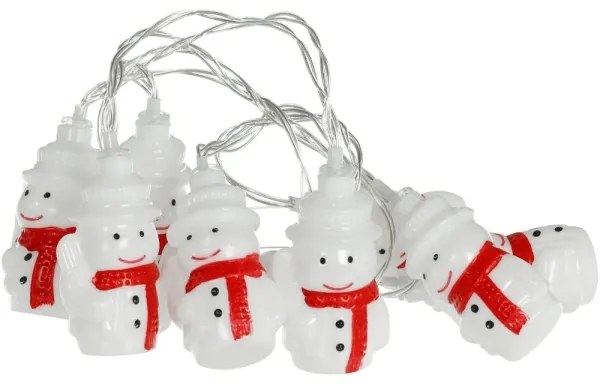 Instalație LED de Crăciun Retlux 20xLED/3xAA/alb cald 3,3m oameni de zăpadă