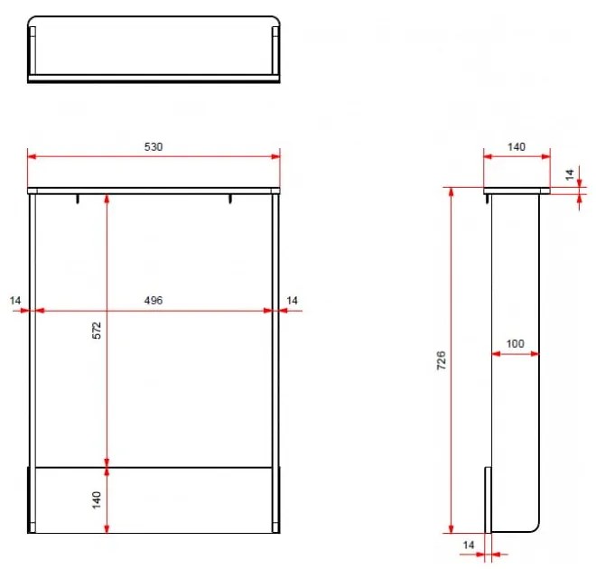 Masă de înfășat (adâncimea comodei adecvate 57 cm) albă Amori – Vipack