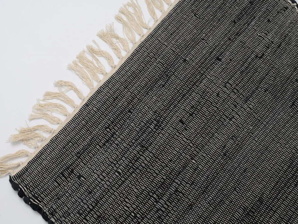 Covor RENSKE 60x90 cm, negru/dungi