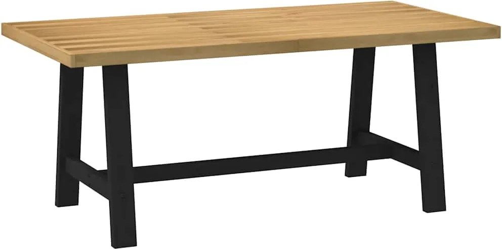 vidaXL Masă de sufragerie NOAIN picioare în formă A lemn masiv de pin