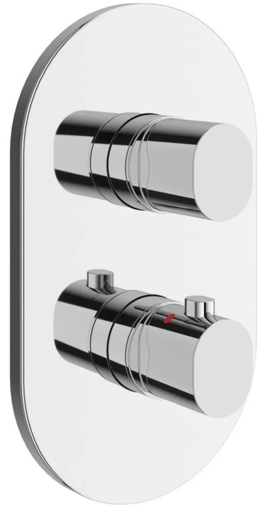 Ravak X070455 - Baterie termostatată pentru duș pentru montaj încastrat CHROME, crom lucios