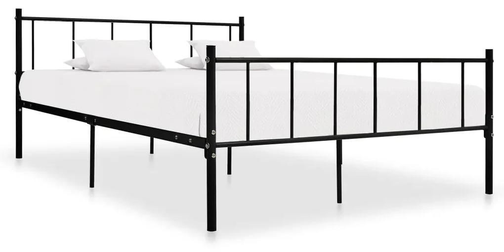 284642 vidaXL Cadru de pat, negru, 200 x 200 cm, metal