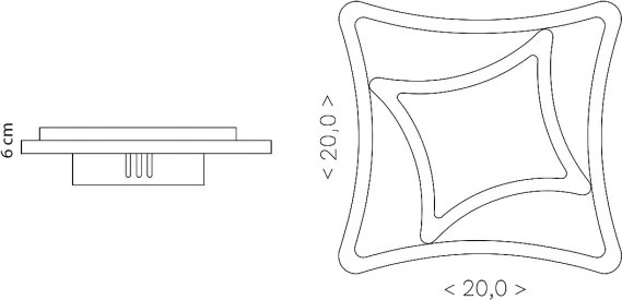 Brilagi - Plafonieră LED Modern Mini, 24W, 230V, 3000/4000/6000K