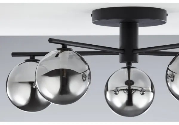 Jupiter 2048 - Plafonieră aplicată PRATO, 5xG9/14W/230V, negru/gri fumuriu