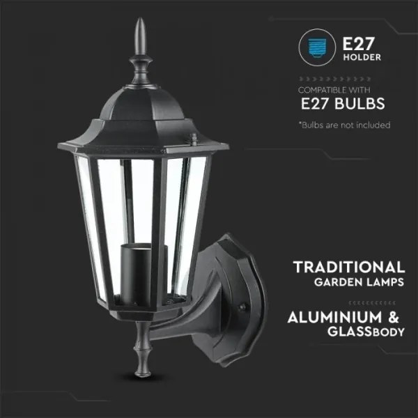 Lampă de perete de exterior 1xE27/40W/230V IP44 negru