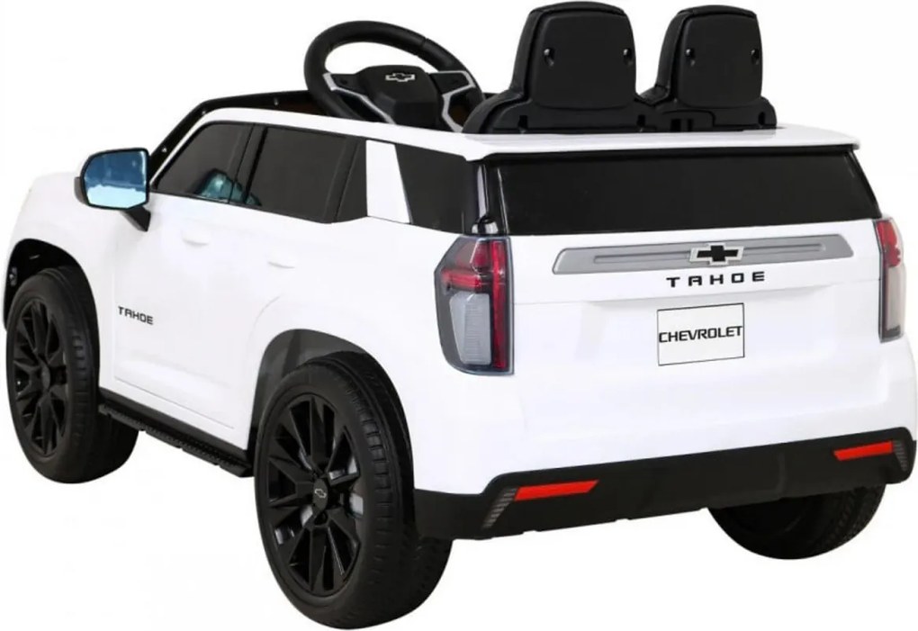 Masinuta Electrica cu acumulator pentru copii NOVOKIDS™ Chevrolet Tahoe SUV, Roti din Cauciuc EVA, Max 25 kg , Usi cu deschidere , 3 Viteze, Lungime