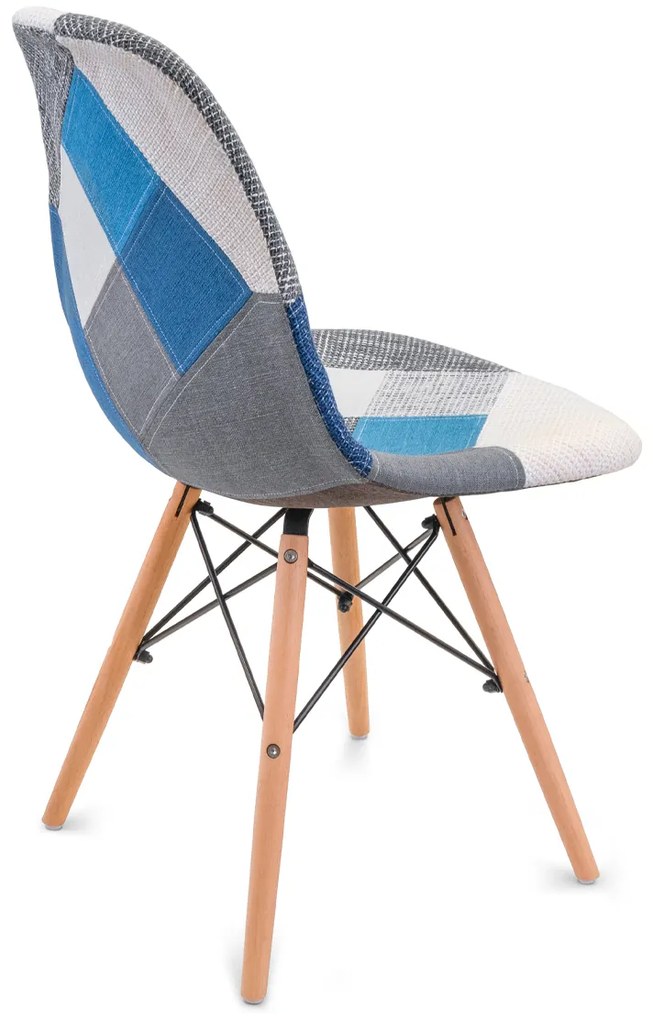 Scaune de sufragerie 4buc patchwork, Wave