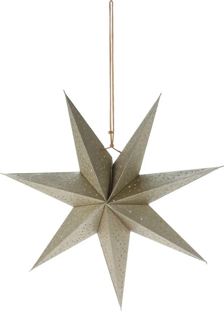 Stea de Crăciun suspendată, 45 cm, champagne