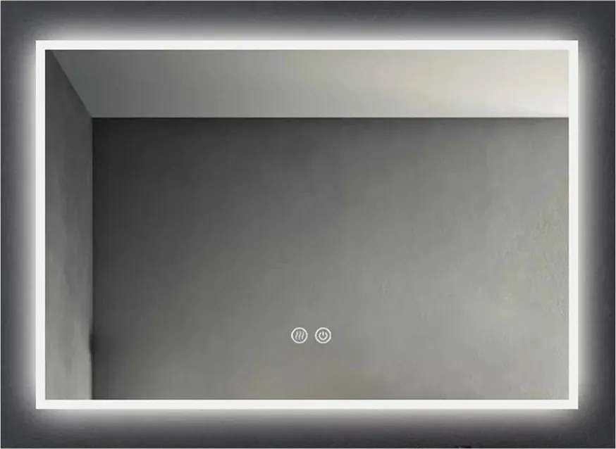 Oglinda dreptunghiulara Fluminia Siza cu iluminare LED si dezaburire 60 cm